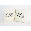 Mr & Mrs Bedroom Pillow Case Set