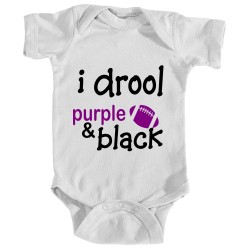 I Drool Purple and Black Onesie