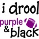 I Drool Purple and Black Onesie