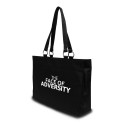 Face of Adversity Large Black Tote Bag